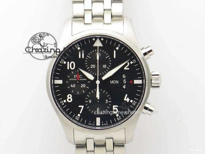 MIROTIME 0508 Portofino Chrono RG Black Dial on Black Leather Strap A HighPerformance 7389